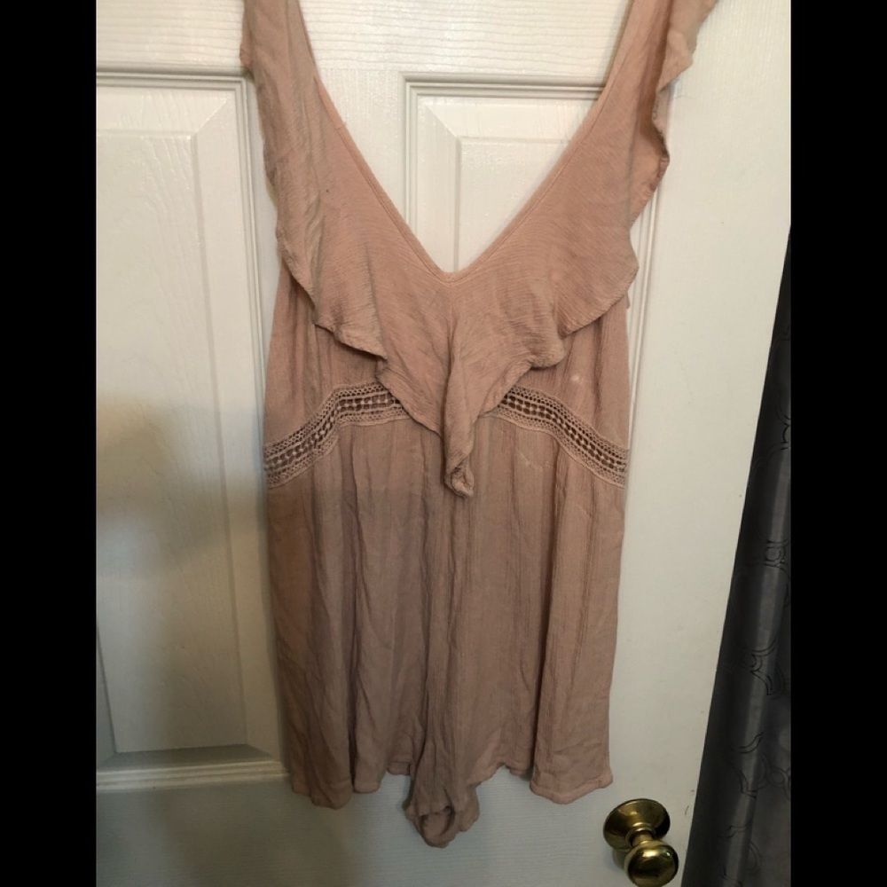 Kendall & Kylie size small nude romper / cover up lightweight airy gauze fabric